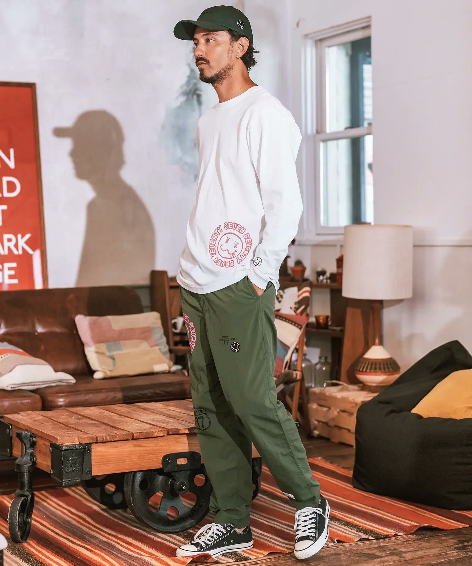 50%OFF【seventy seven(セブンティセブン)】nylon tapered pants 50%OFF【seventy seven(セブンティセブン)】nylon tapered pants