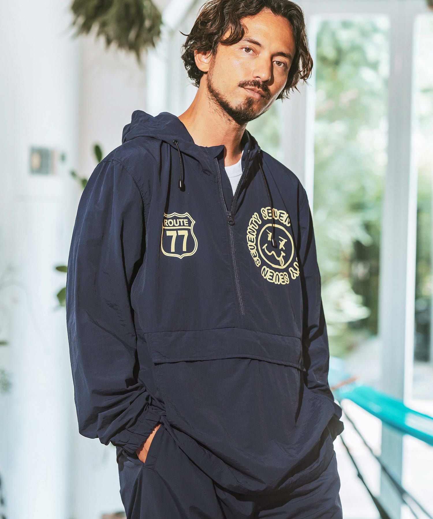 30%OFF【seventy seven(セブンティセブン)】nylon anorak jacket