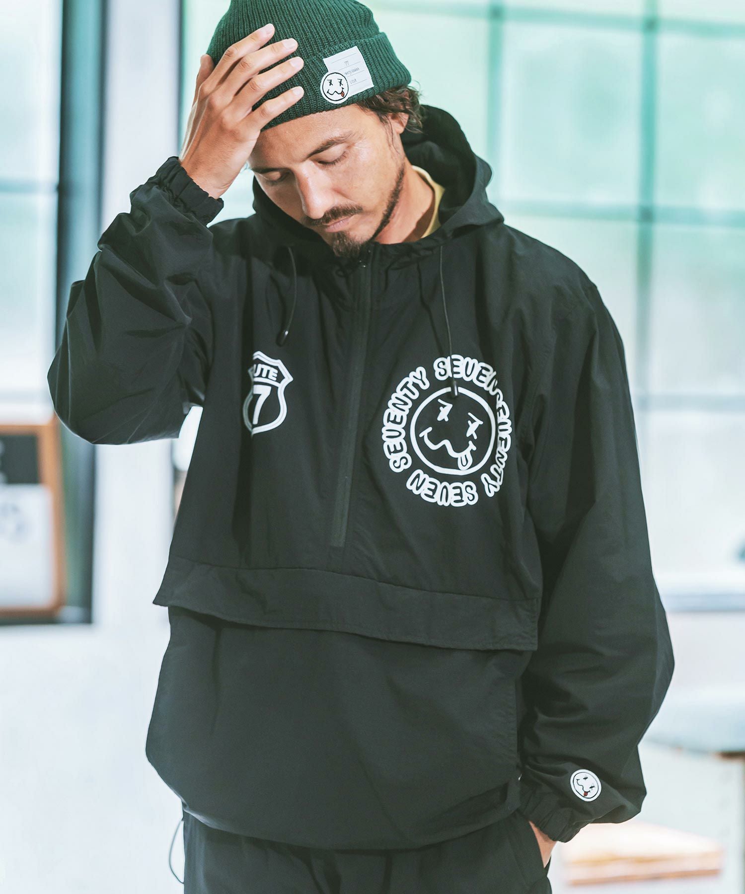 30%OFF【seventy seven(セブンティセブン)】nylon anorak jacket
