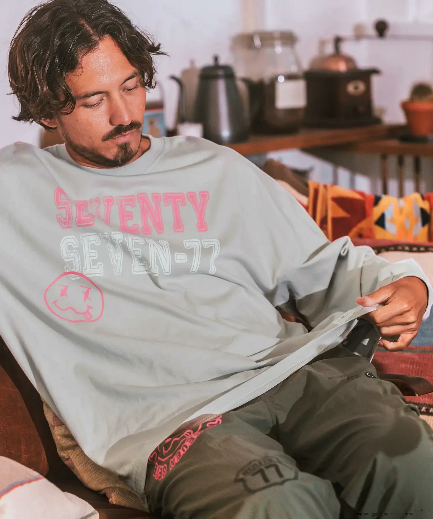 50%OFF【seventy seven(セブンティセブン)】middle onz over size L-S