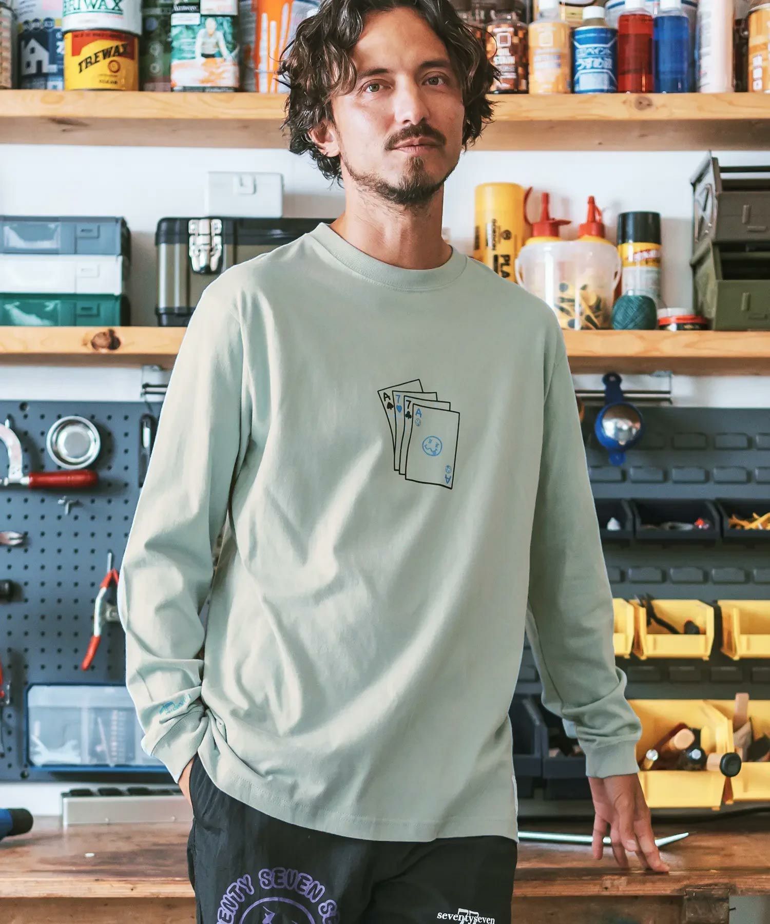 50%OFF【seventy seven(セブンティセブン)】middle onz over size L-S