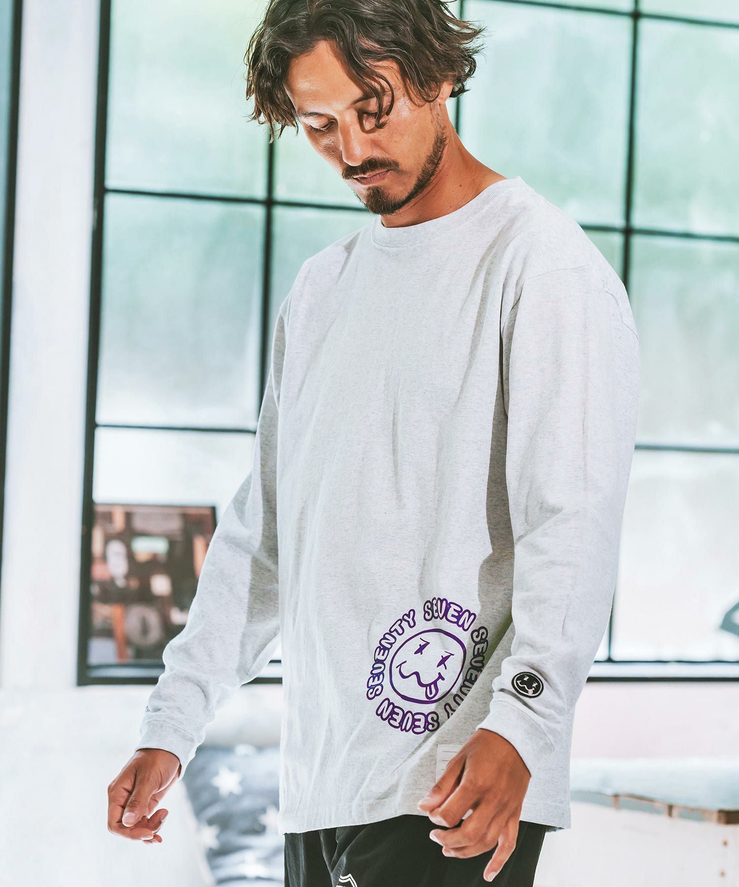 カットソー 50%OFF【seventy seven(セブンティセブン)】middle onz over size L-S