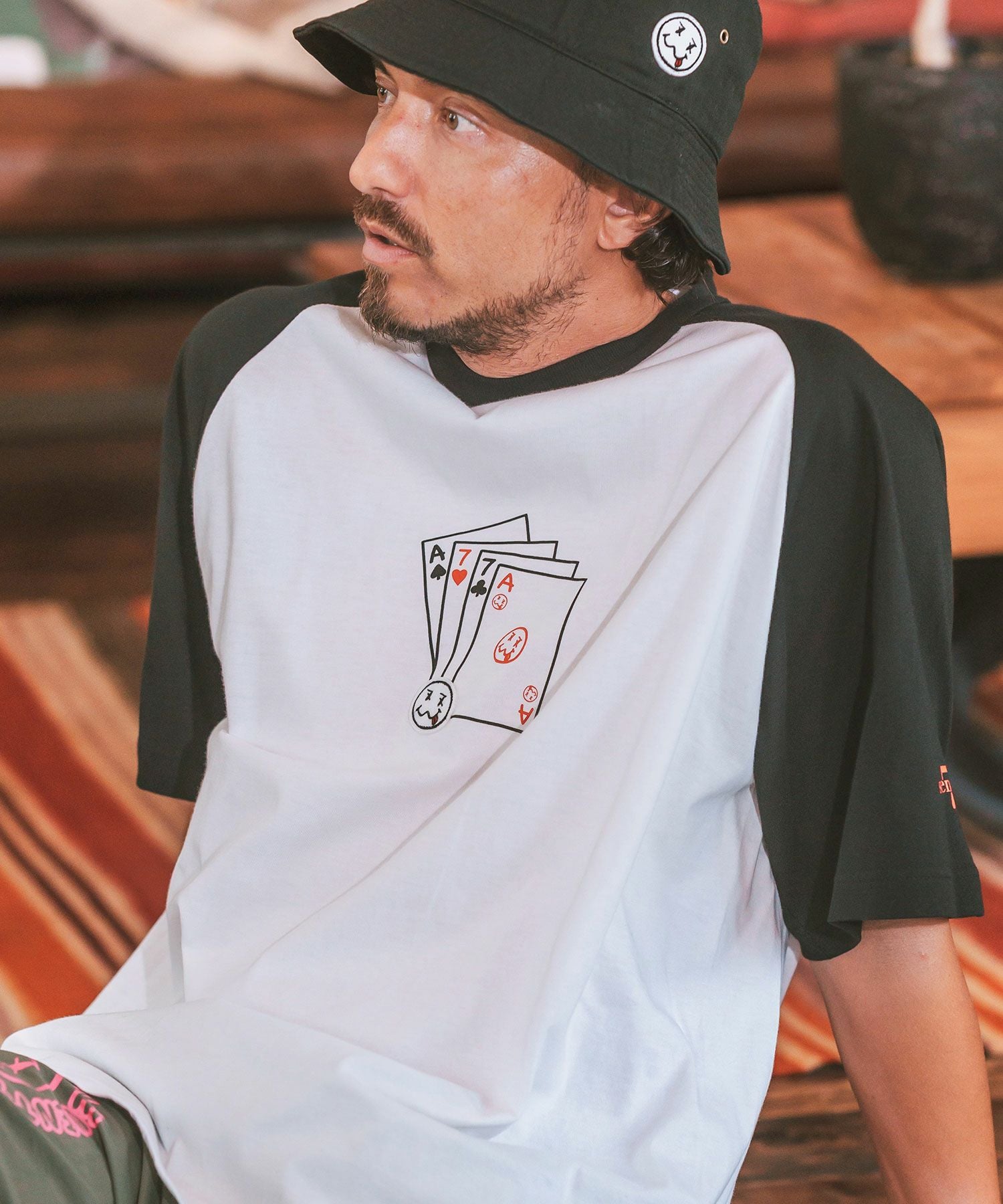 50%OFF【seventy seven(セブンティセブン)】 middle onz raglan S-S