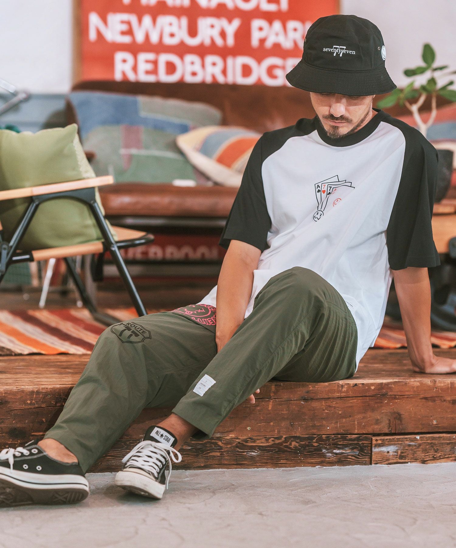 50%OFF【seventy seven(セブンティセブン)】 middle onz raglan S-S