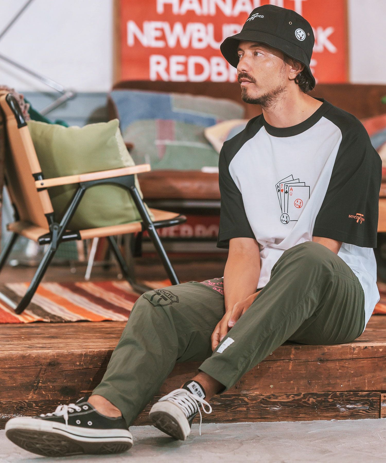 50%OFF【seventy seven(セブンティセブン)】 middle onz raglan S-S
