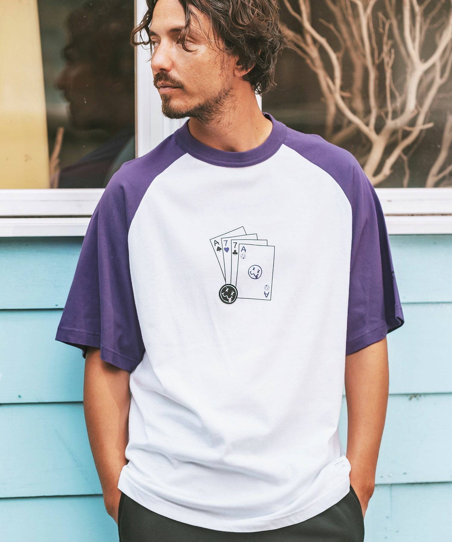 50%OFF【seventy seven(セブンティセブン)】 middle onz raglan S-S