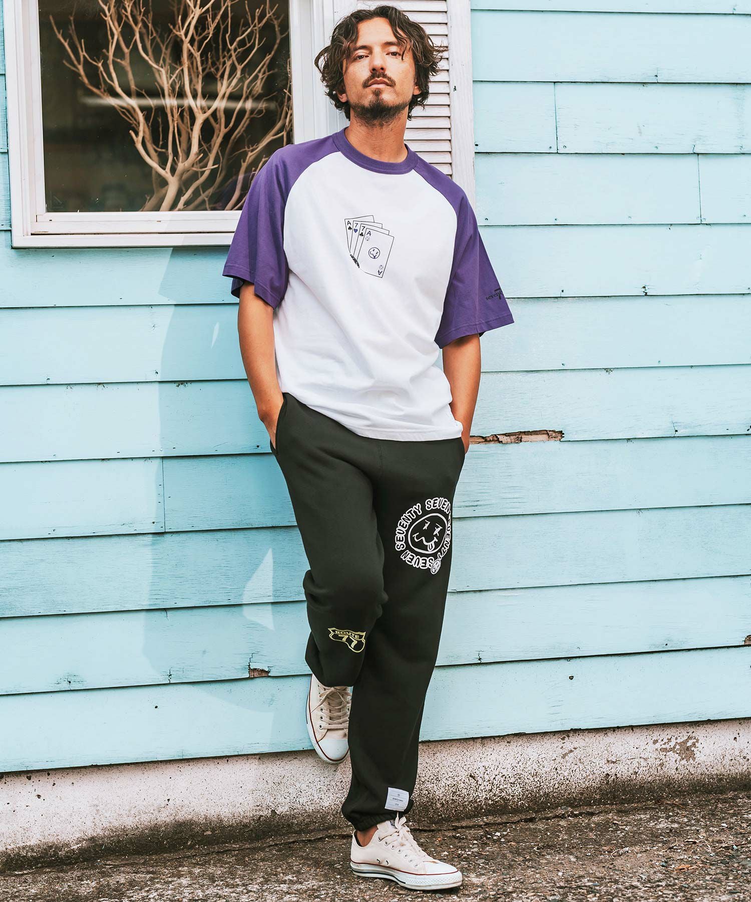 50%OFF【seventy seven(セブンティセブン)】 middle onz raglan S-S