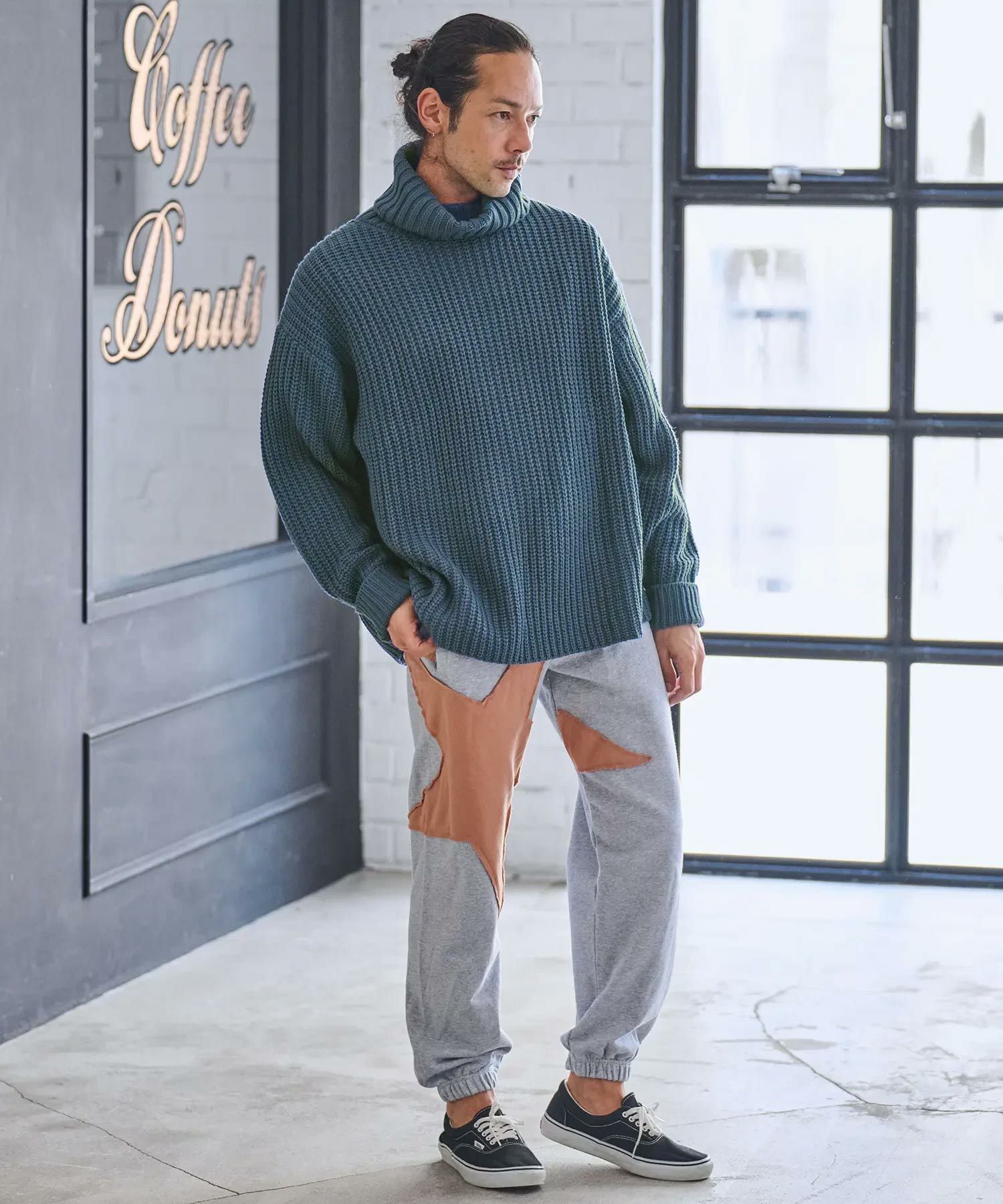 155トリイタートル 30%OFF【CAMBIO(カンビオ)】ルーズフィットボリュームタートルネック