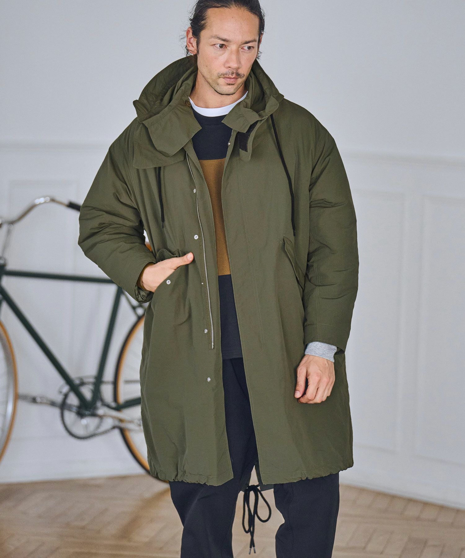 30%OFF【CAMBIO(カンビオ)】ナイロンワッシャー3WAYモッズコート