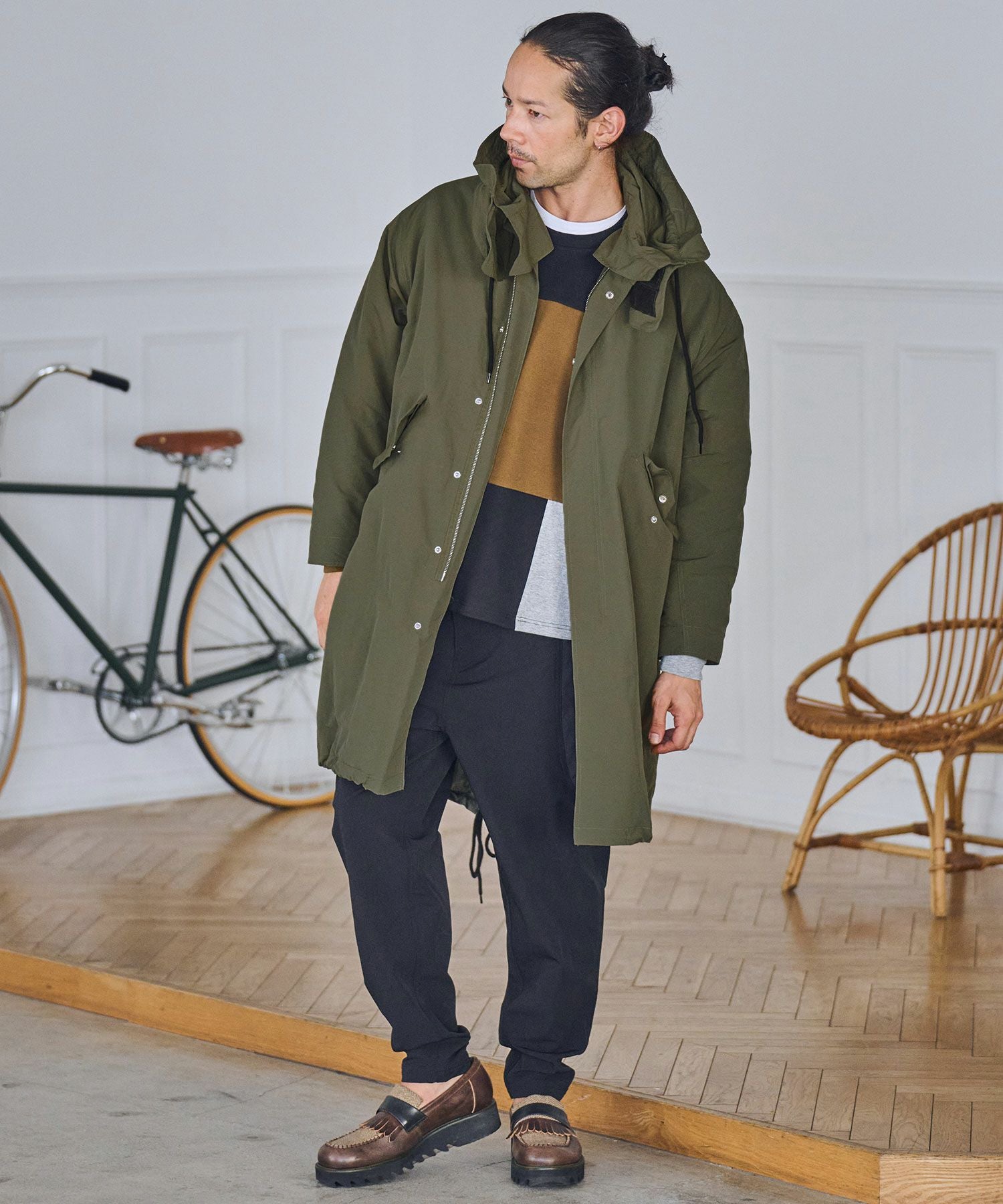 30%OFF【CAMBIO(カンビオ)】ナイロンワッシャー3WAYモッズコート