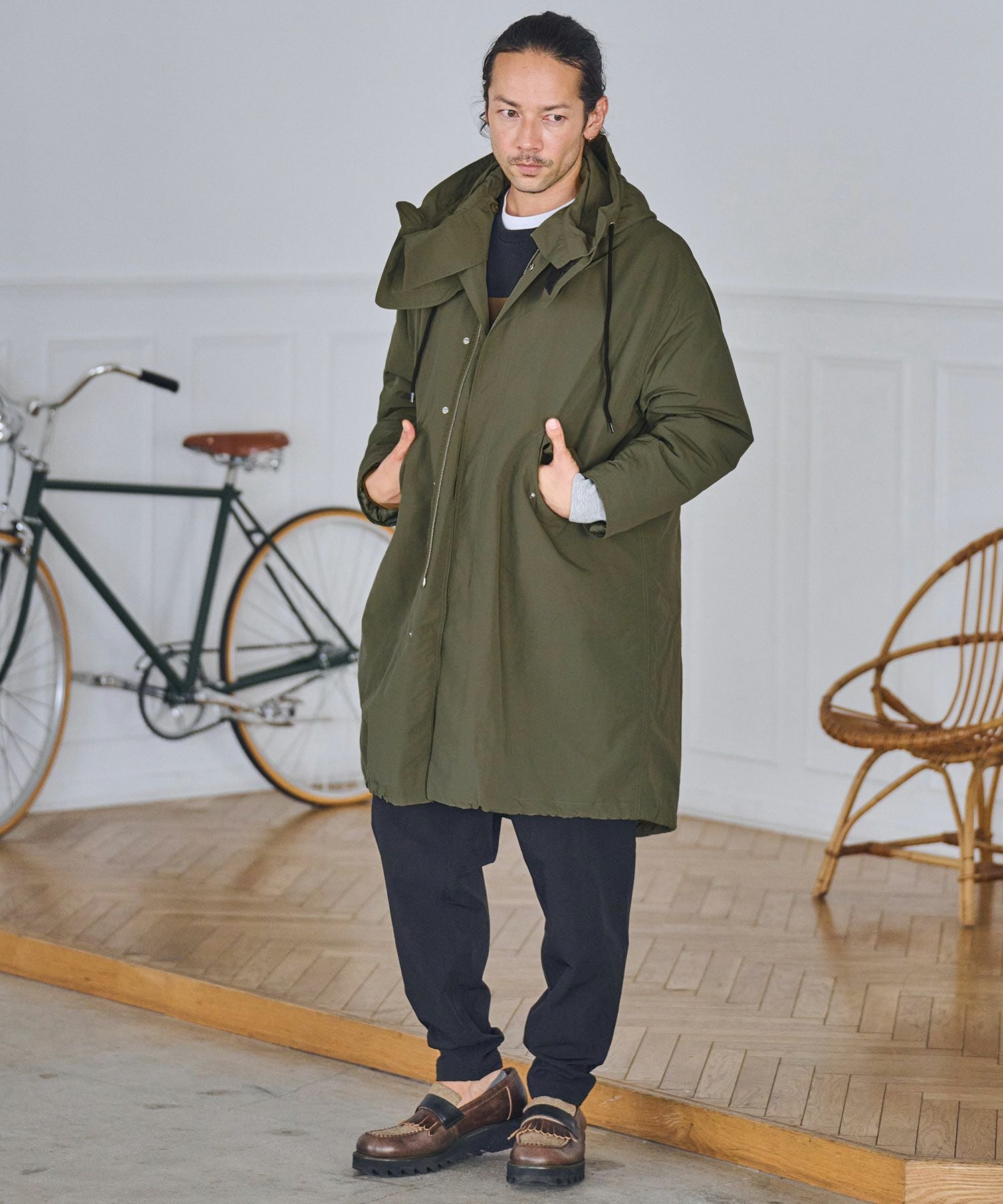 30%OFF【CAMBIO(カンビオ)】ナイロンワッシャー3WAYモッズコート