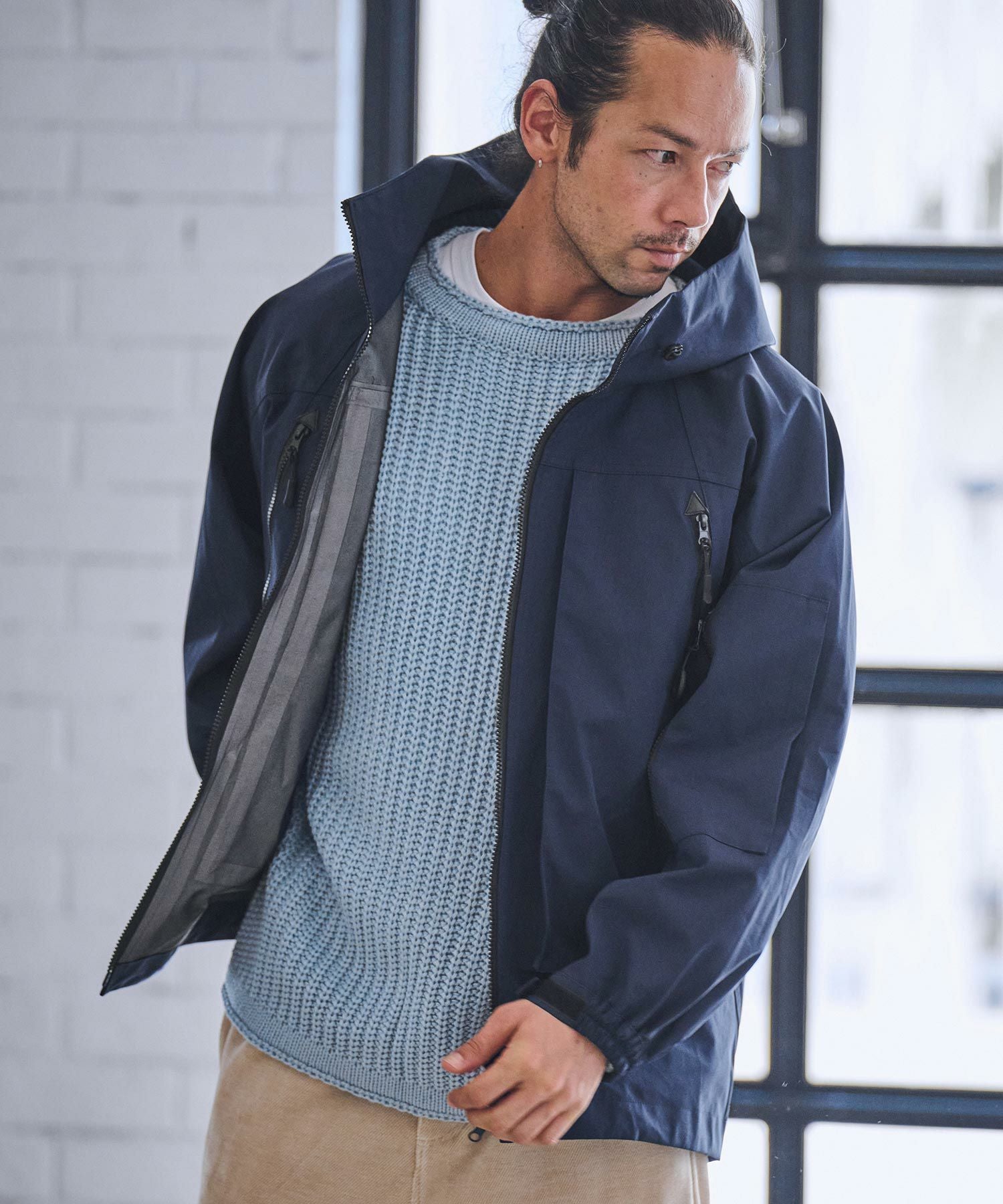 50%OFF【CAMBIO(カンビオ)】ビッグフーデッドマウンテンパーカー