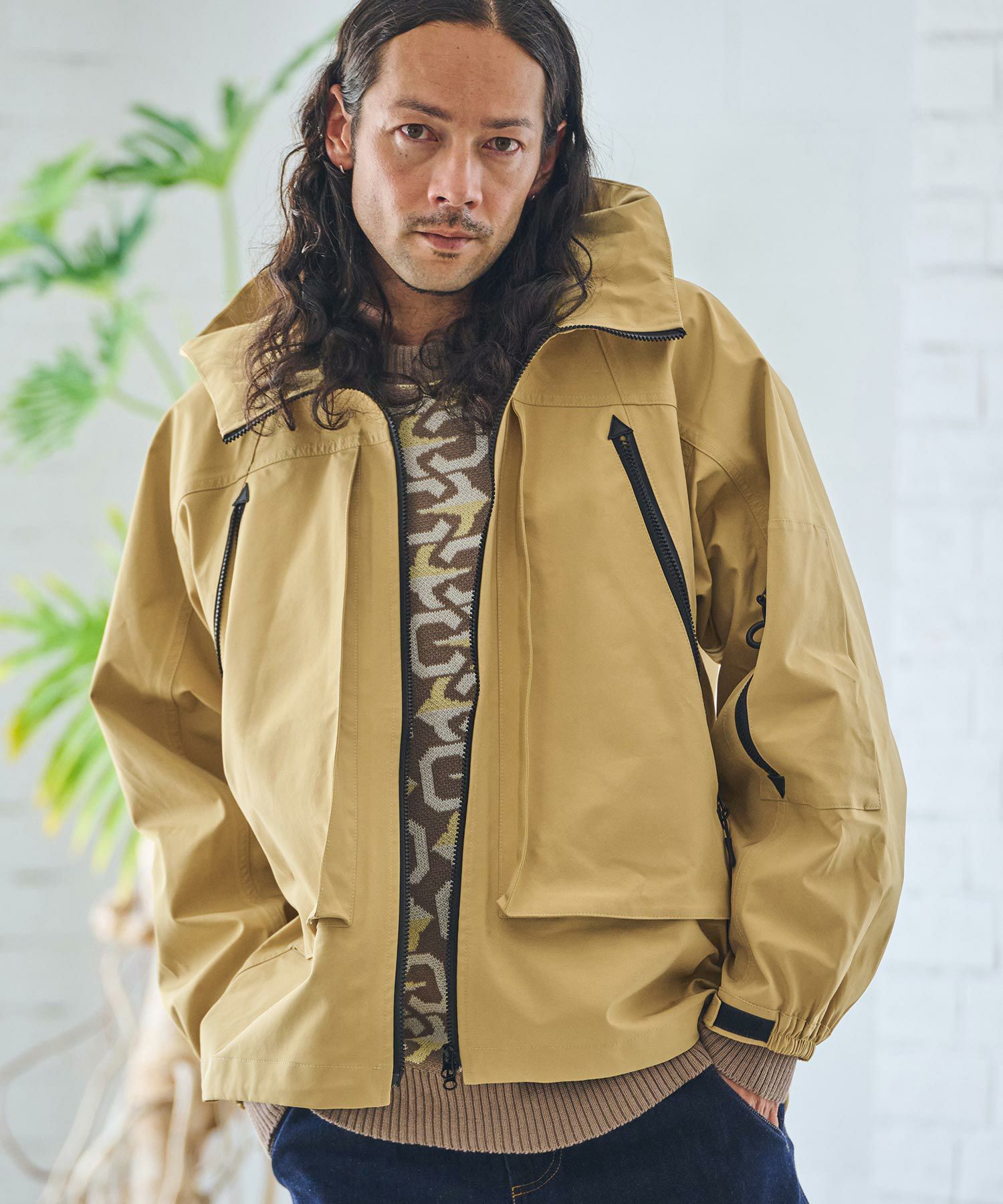 50%OFF【CAMBIO(カンビオ)】ビッグフーデッドマウンテンパーカー