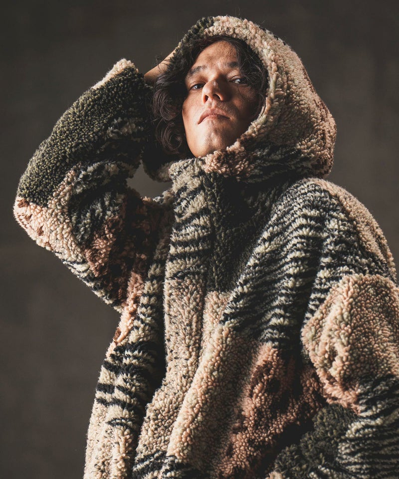 30%OFF【GLIMCLAP(グリムクラップ)】Boa hooded blouson ボア 