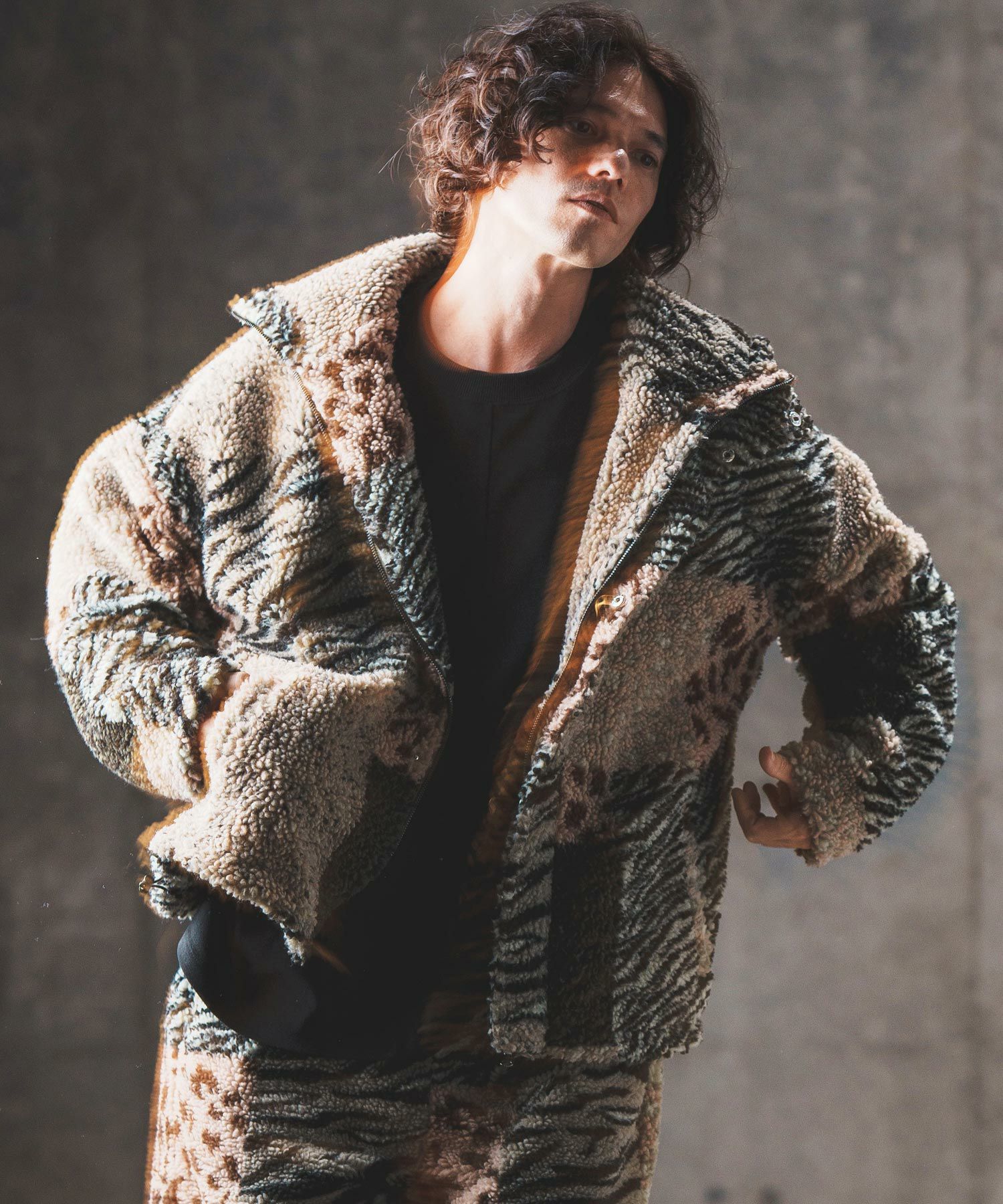 30%OFF【GLIMCLAP(グリムクラップ)】Boa hooded blouson ボア
