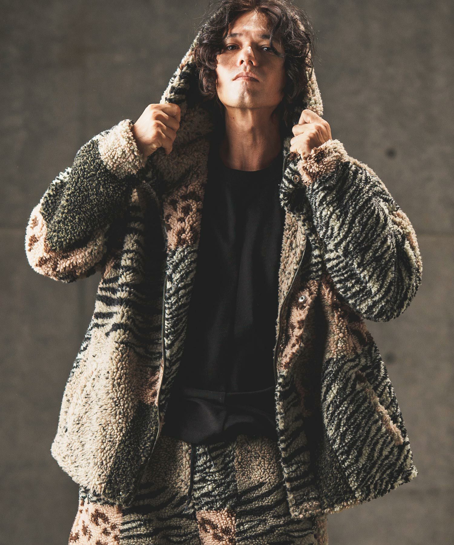 30%OFF【GLIMCLAP(グリムクラップ)】Boa hooded blouson ボア