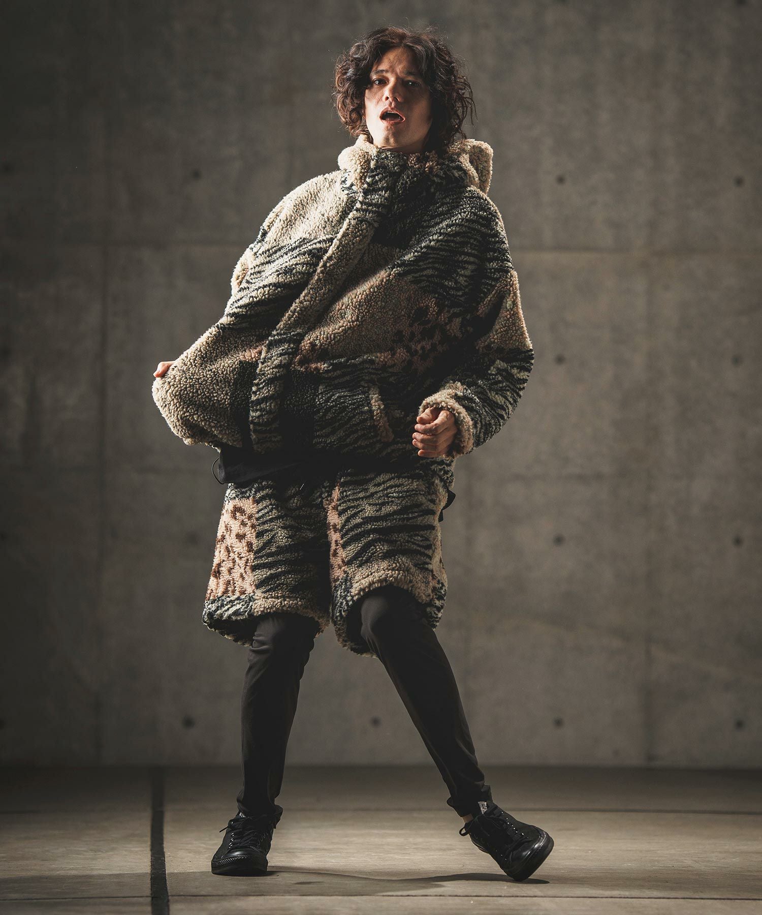 30%OFF【GLIMCLAP(グリムクラップ)】Boa hooded blouson ボア