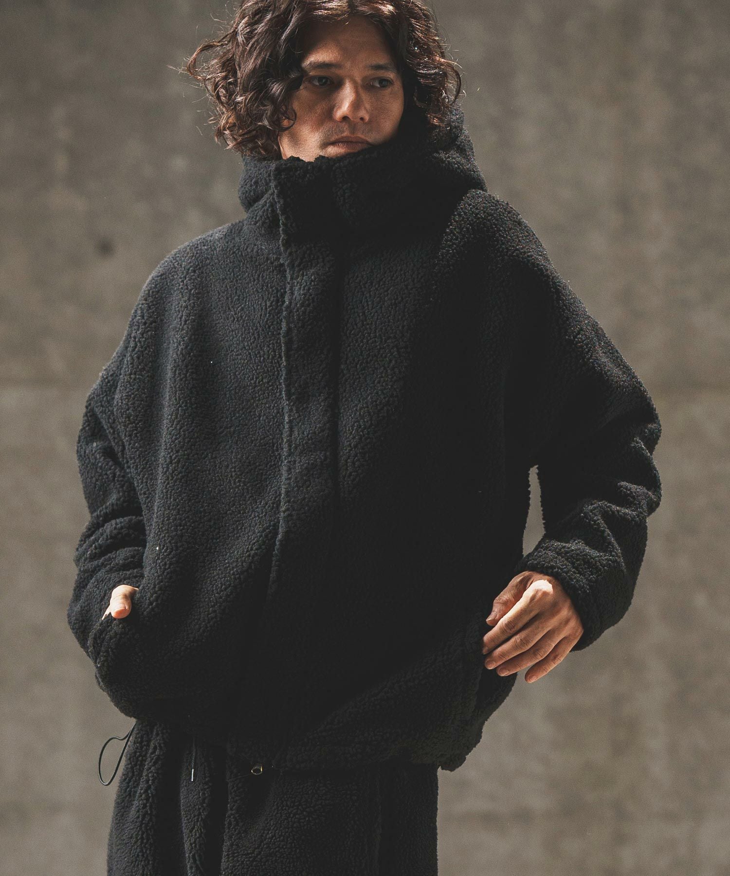 50%OFF【GLIMCLAP(グリムクラップ)】Boa hooded blouson ボア