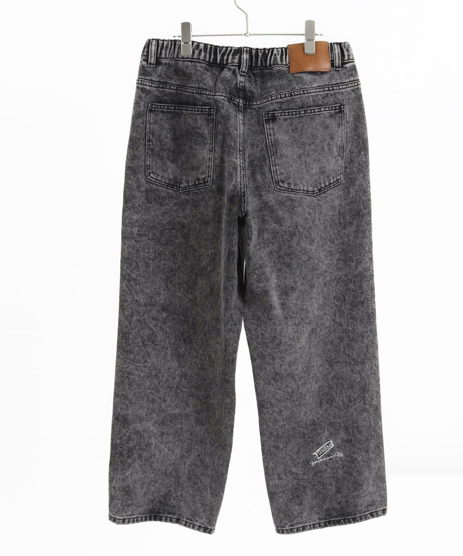 50%OFF【GLIMCLAP(グリムクラップ)】Chemical processing denim wide