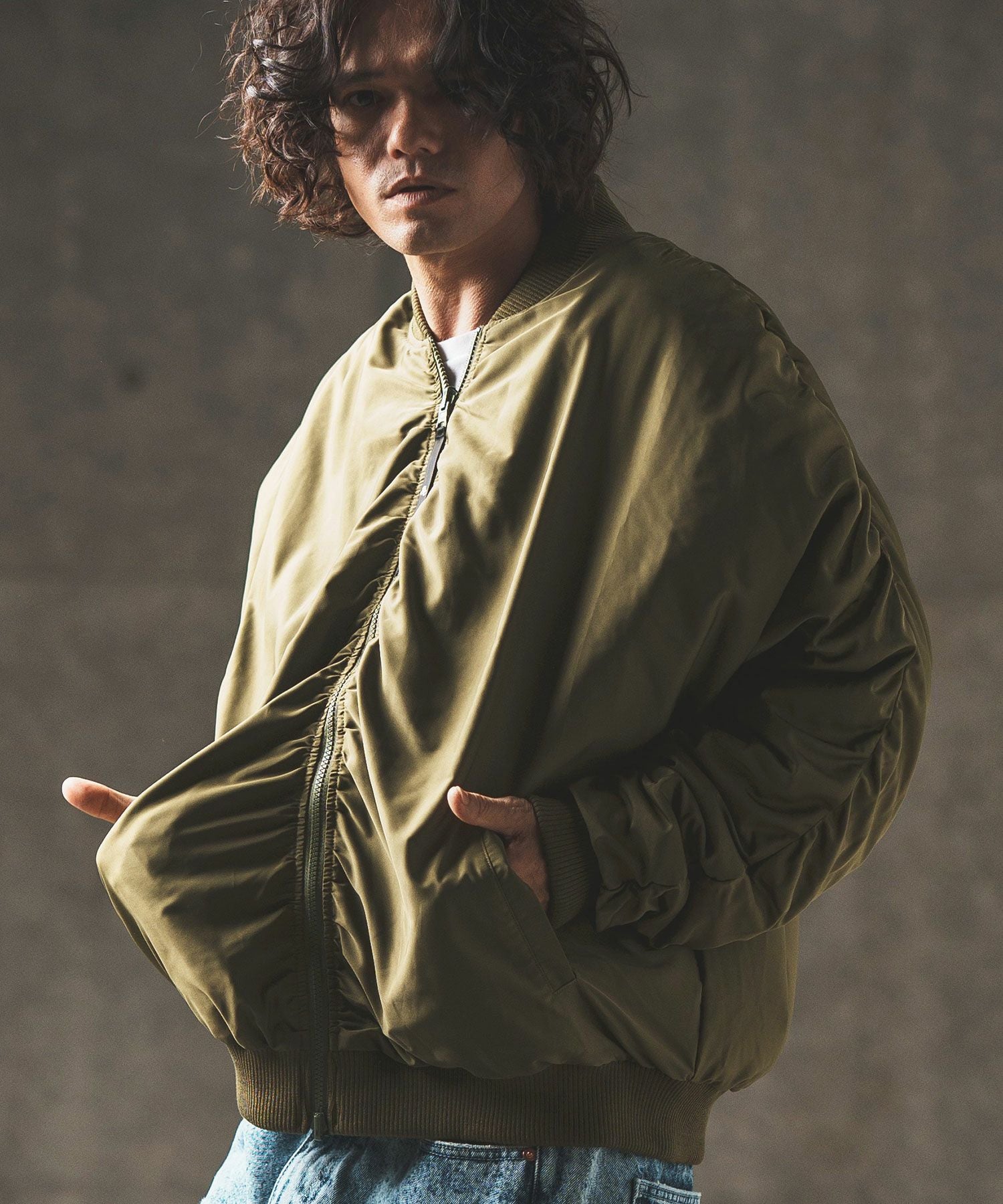 60%OFF【GLIMCLAP(グリムクラップ)】 Reversible flight jacket