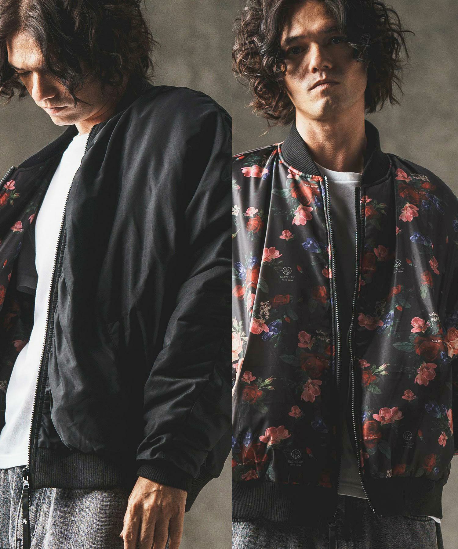 60%OFF【GLIMCLAP(グリムクラップ)】 Reversible flight jacket