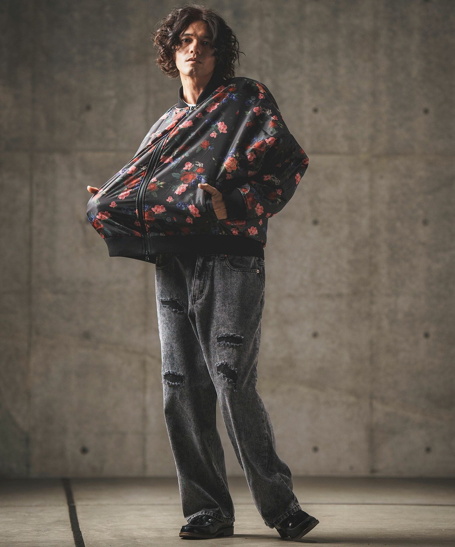 GLIM CLAP リバーシブル MA-1 ブルゾン 60%OFF【GLIMCLAP(グリムクラップ)】 Reversible flight jacket