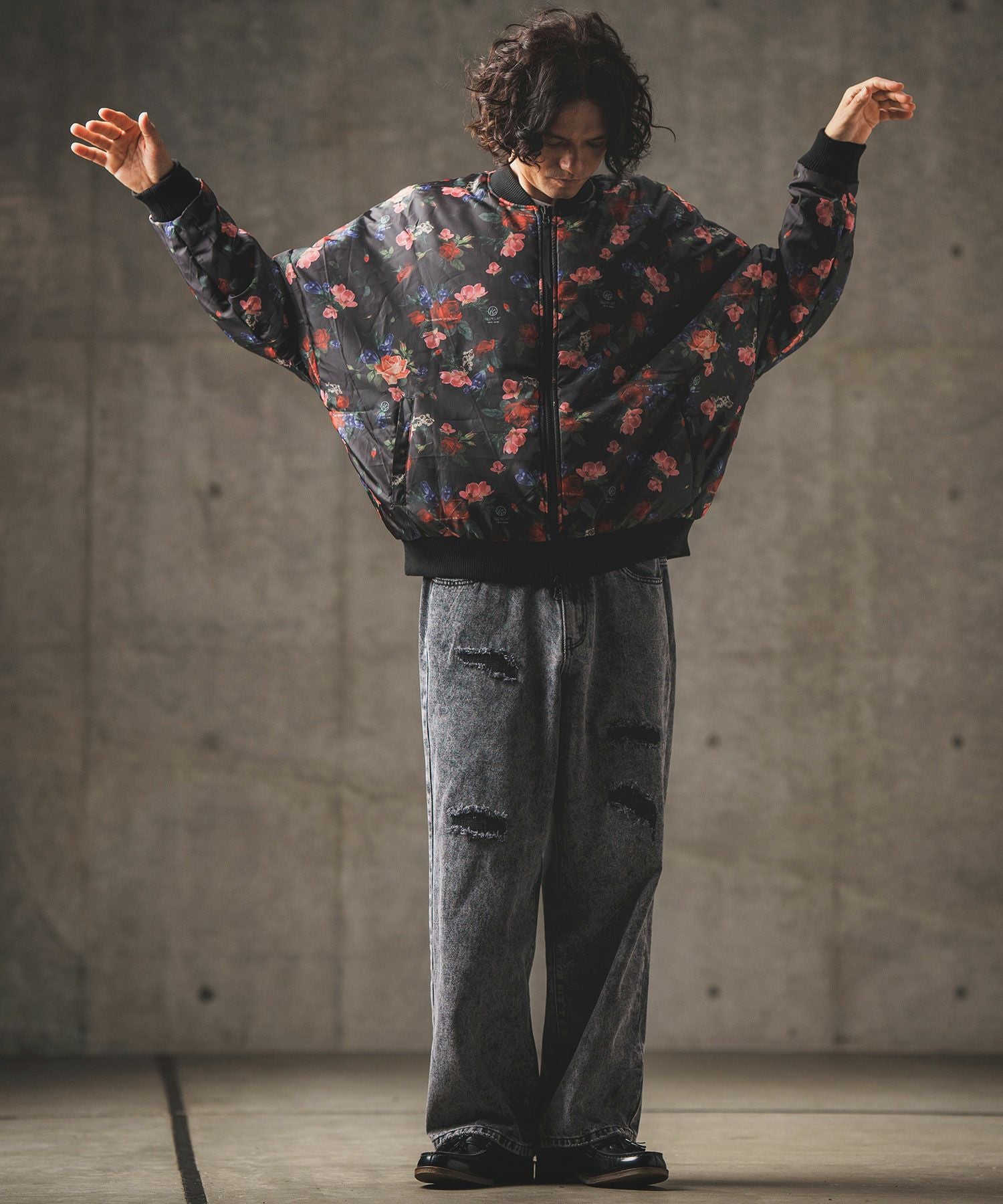 ✨新品未使用✨GLIM CLAP リバーシブル MA-1 ブルゾン レオパード 60%OFF【GLIMCLAP(グリムクラップ)】 Reversible flight jacket