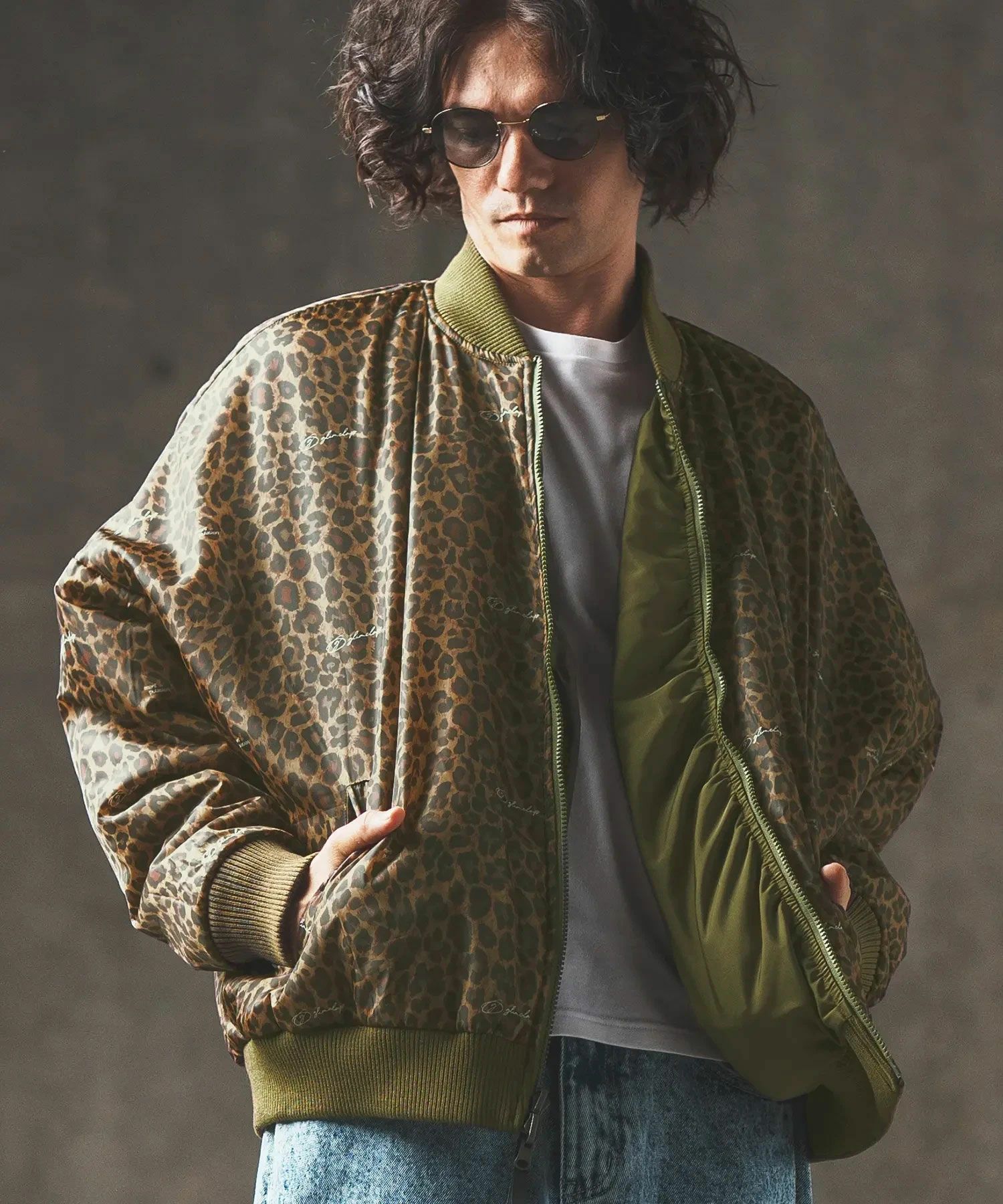 60%OFF【GLIMCLAP(グリムクラップ)】 Reversible flight jacket