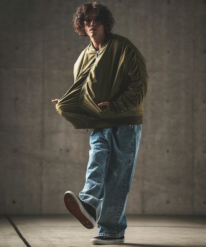 60%OFF【GLIMCLAP(グリムクラップ)】 Reversible flight jacket 