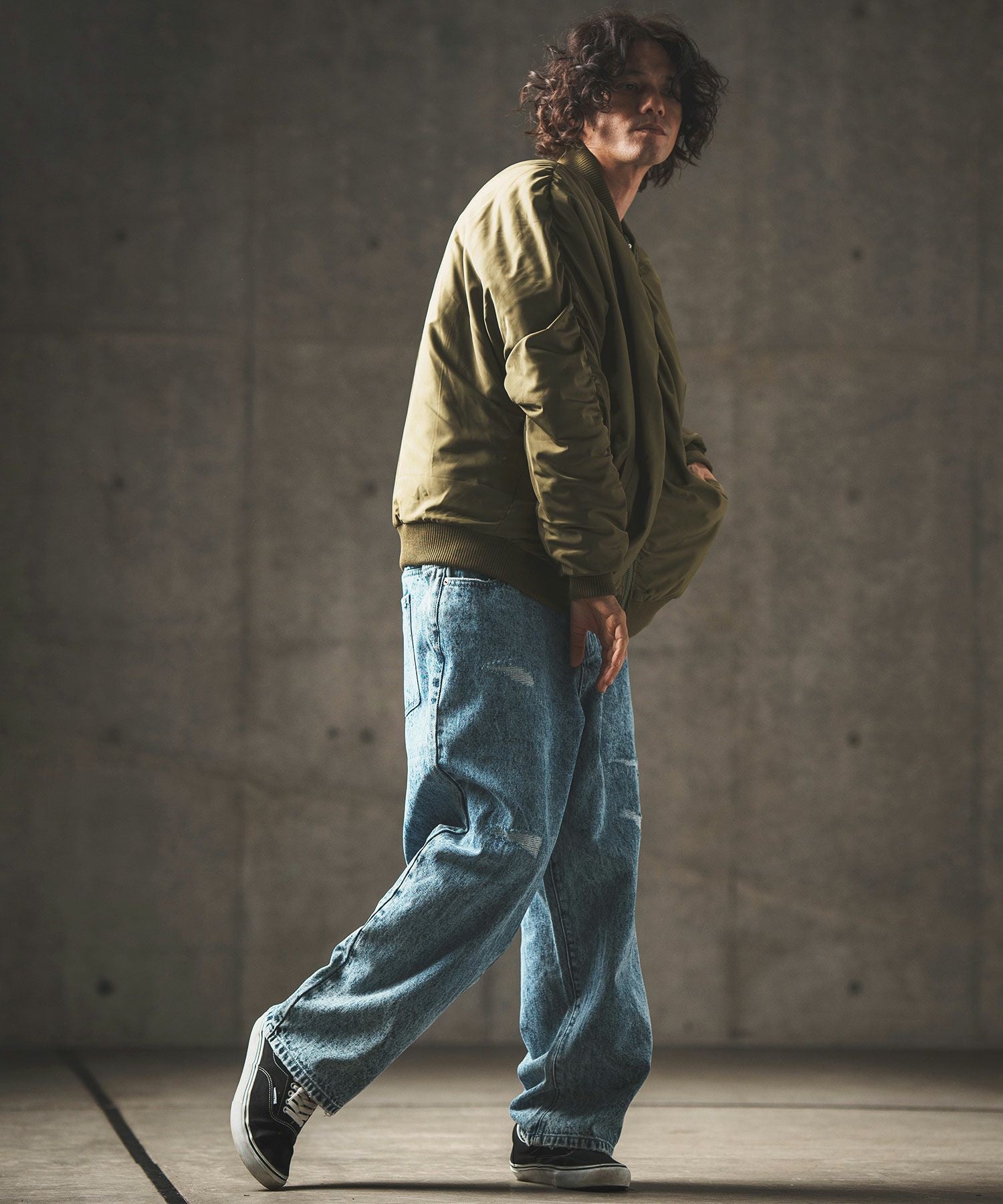 60%OFF【GLIMCLAP(グリムクラップ)】 Reversible flight jacket