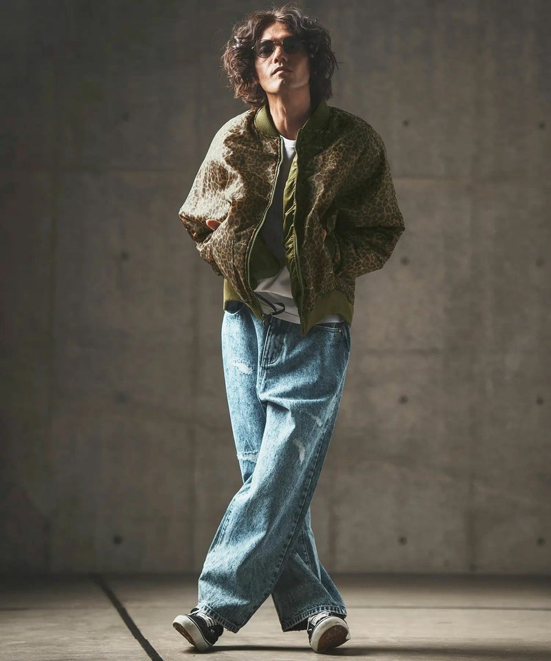 60%OFF【GLIMCLAP(グリムクラップ)】 Reversible flight jacket 