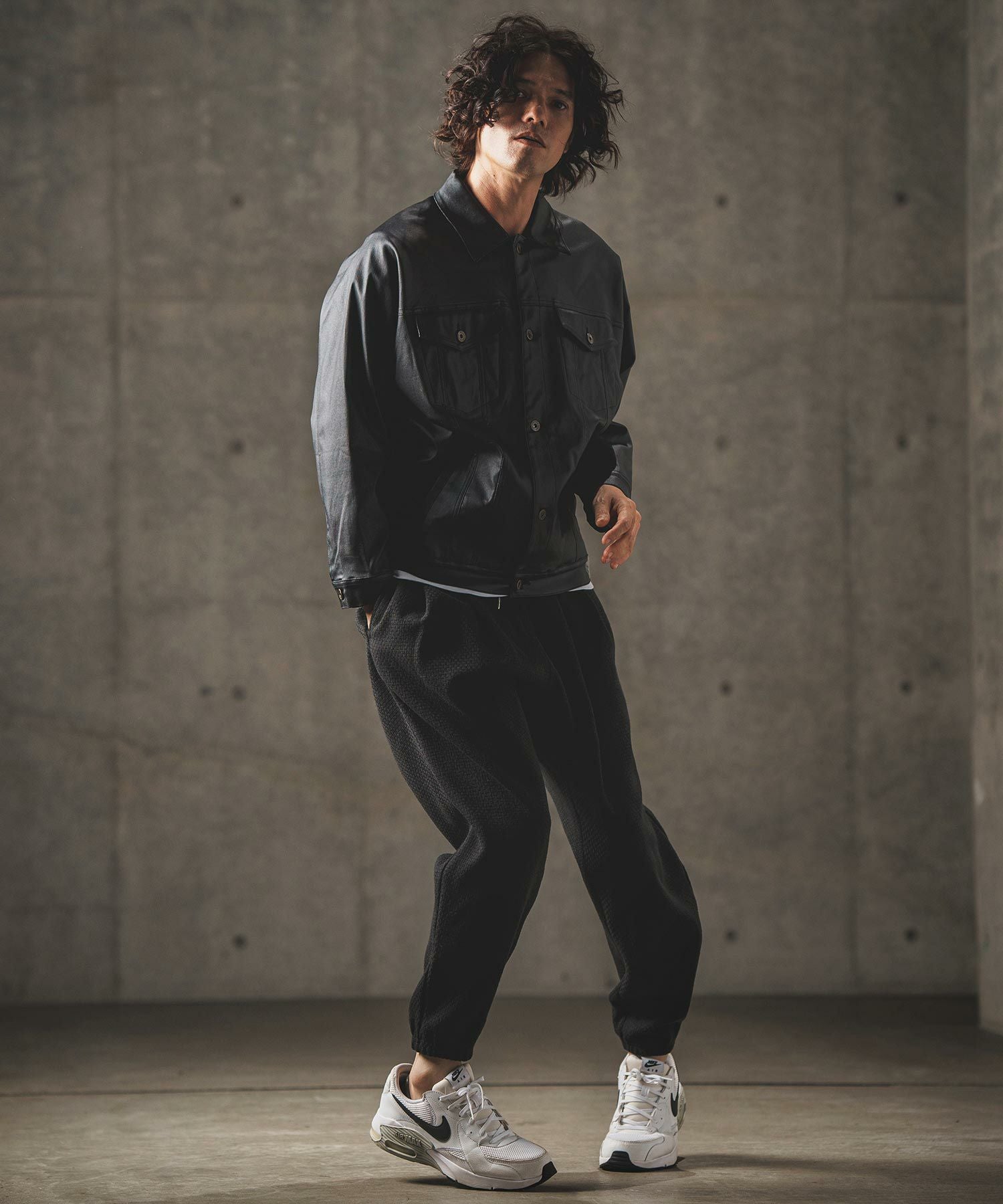 カンビオCAMBIO購入▢ GLIMCLAPのジャージ▢ 60%OFF【GLIMCLAP(グリムクラップ)】Coating material oversized
