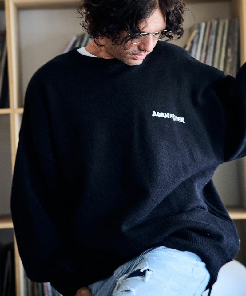 ADAM PATEK(アダムパテック)】shaggy logo crew knit ニット(AP2421013 