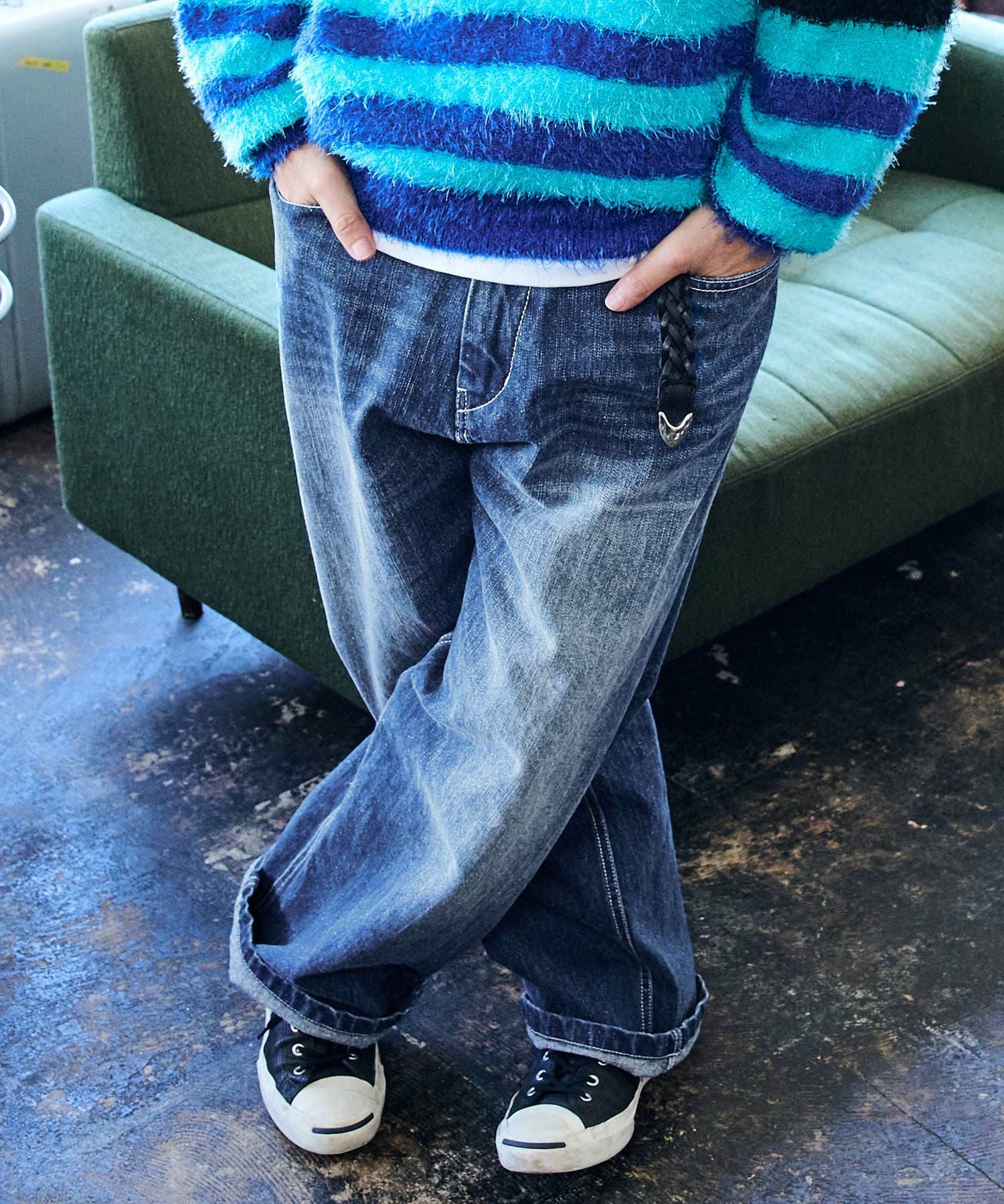 ADAM PATEK(アダムパテック)】thick selvedge nep denim デニムパンツ