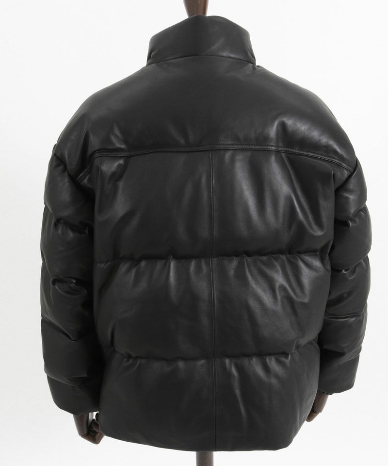 ADAM PATEK(アダムパテック)】leather looose down jacket ダウン 