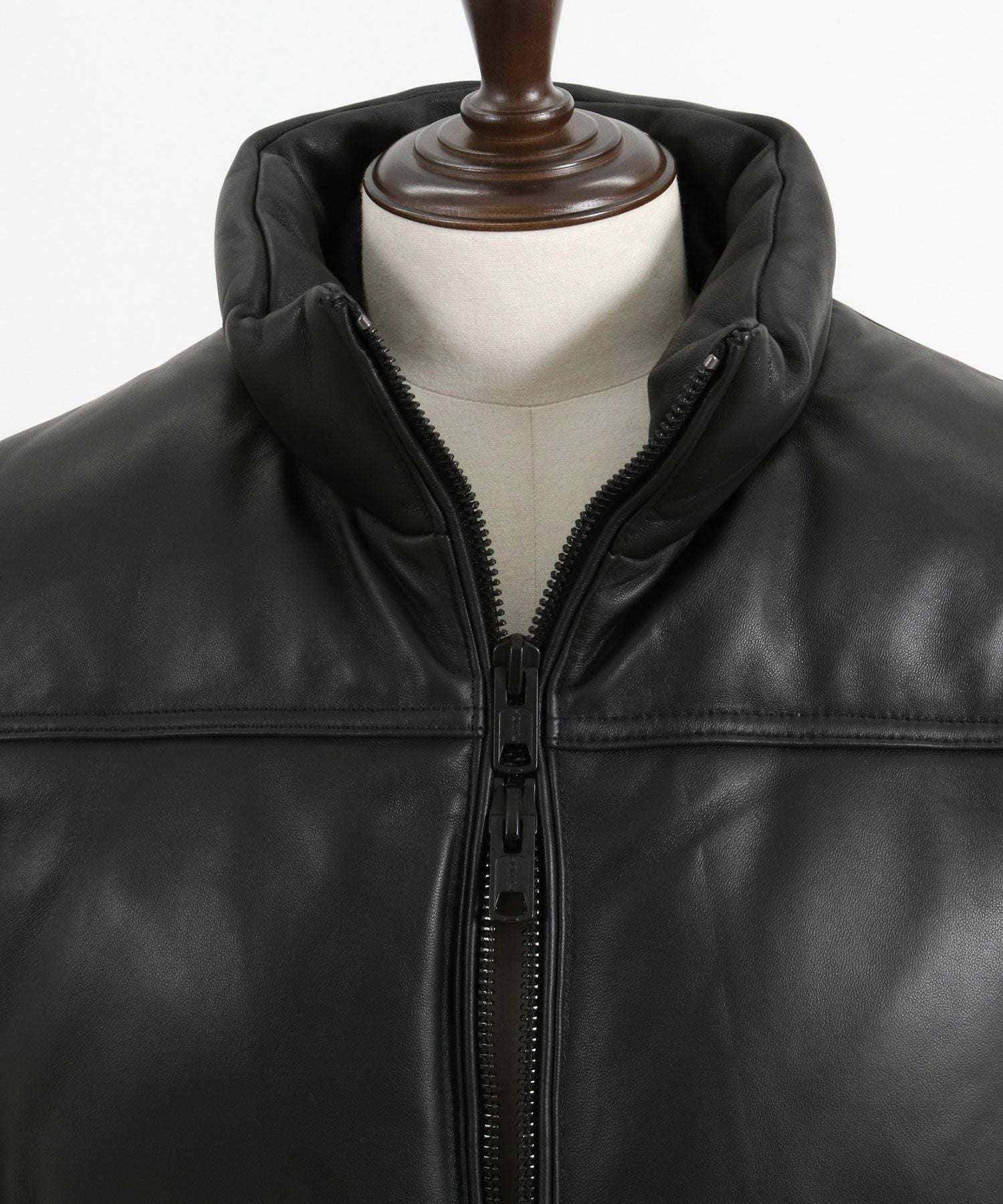 ADAM PATEK(アダムパテック)】leather looose down jacket ダウン