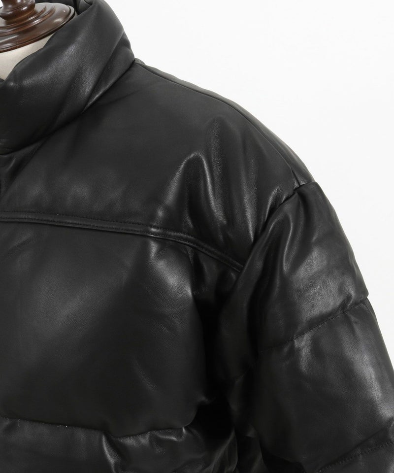 ADAM PATEK(アダムパテック)】leather looose down jacket ダウン 
