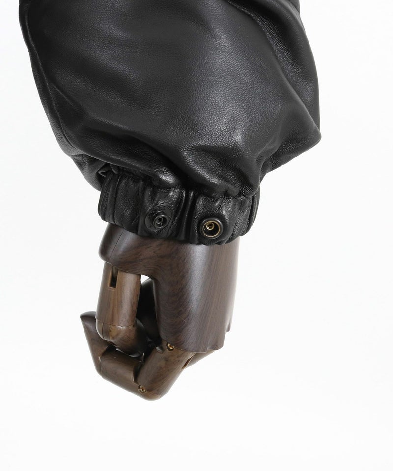 ADAM PATEK(アダムパテック)】leather looose down jacket ダウン 