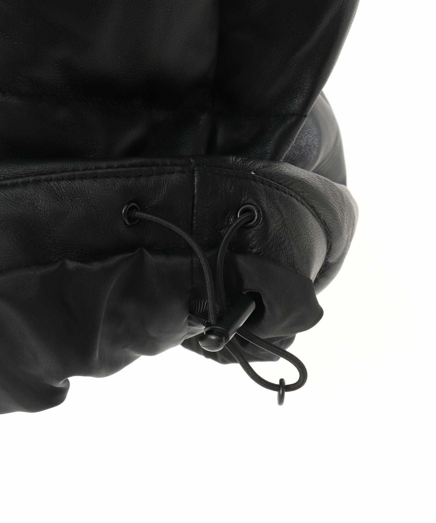 ADAM PATEK(アダムパテック)】leather looose down jacket ダウン