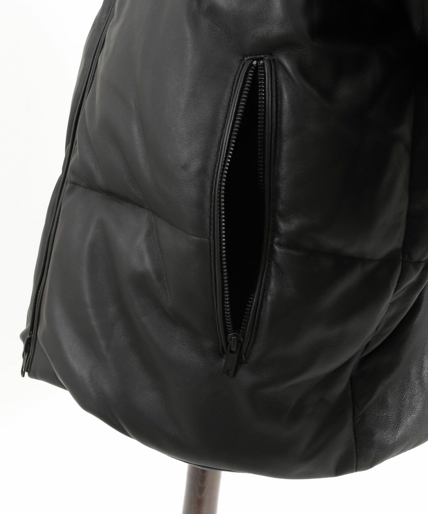 ADAM PATEK(アダムパテック)】leather looose down jacket ダウン