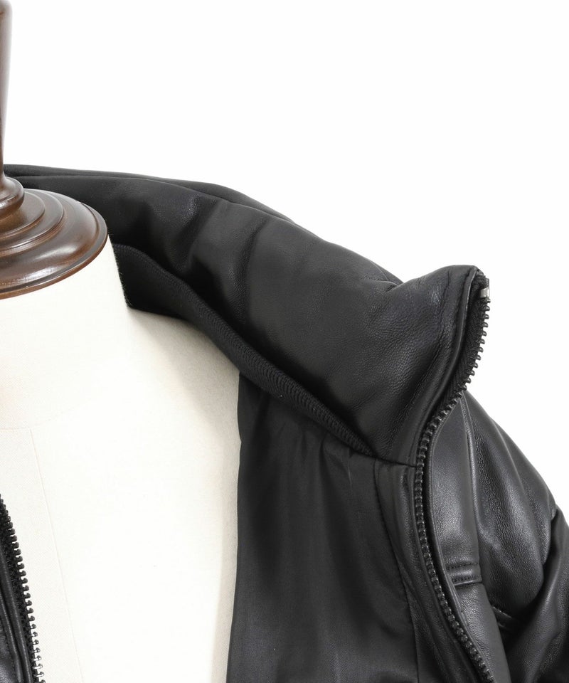 ADAM PATEK(アダムパテック)】leather looose down jacket ダウン 