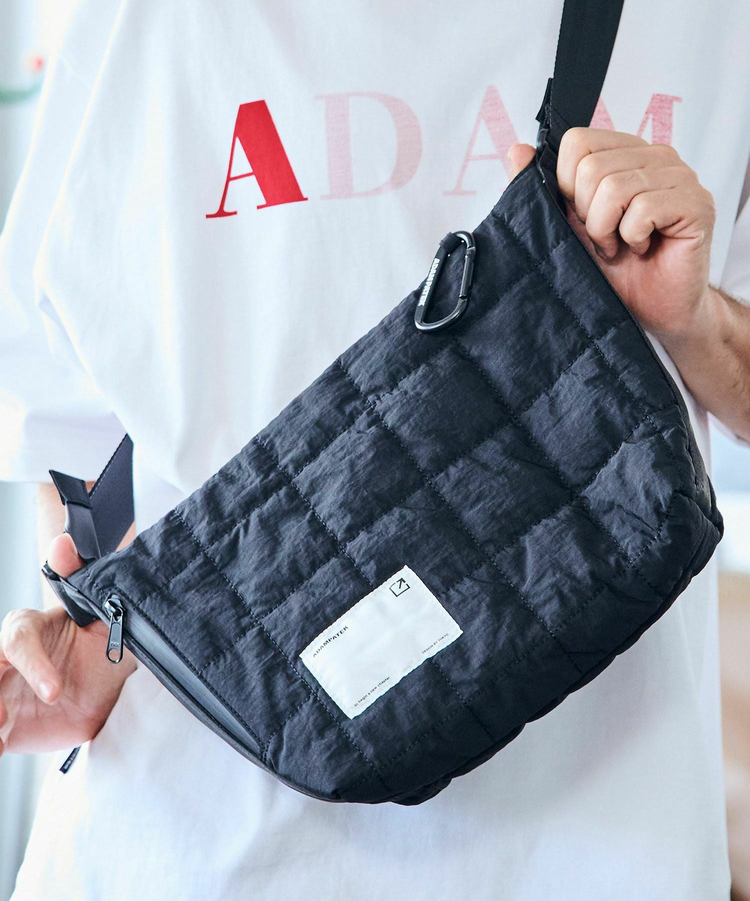 ADAM PATEK(アダムパテック)】square quilt middle shoulder bag