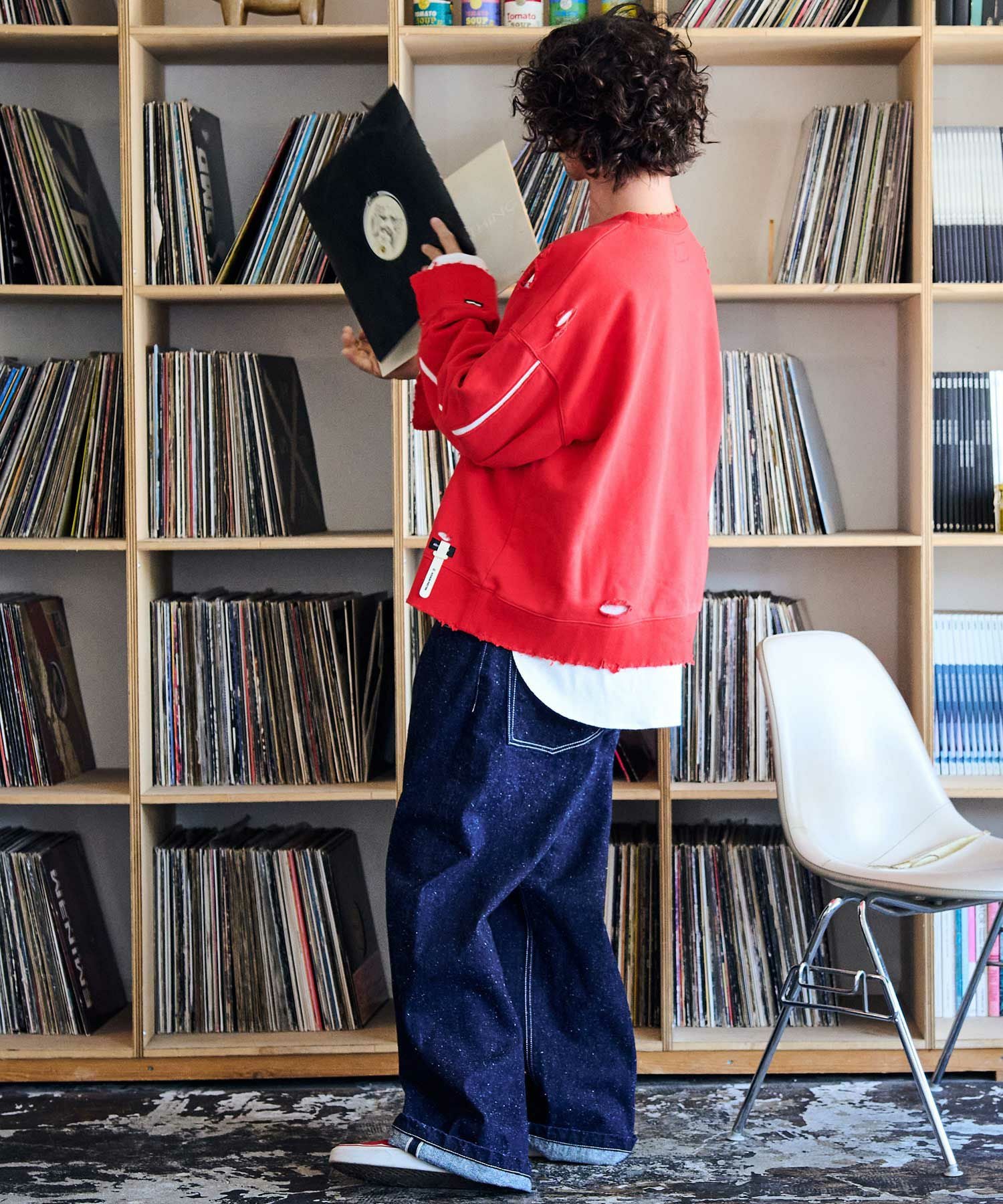 ADAM PATEK(アダムパテック)】damage layered pullover プルオーバー