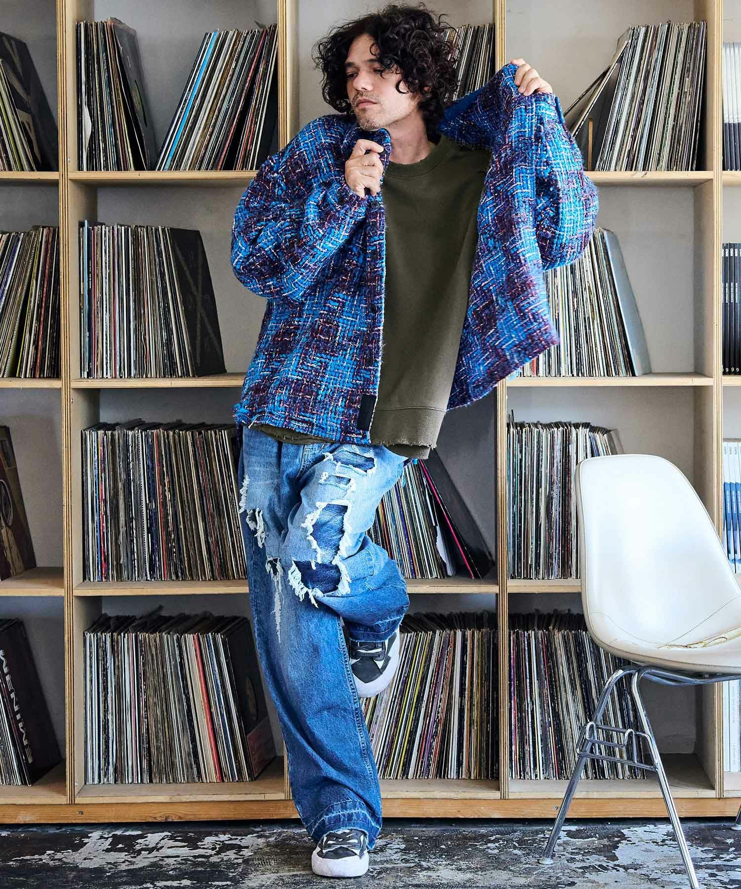 ADAM PATEK(アダムパテック)】damage layered pullover プルオーバー
