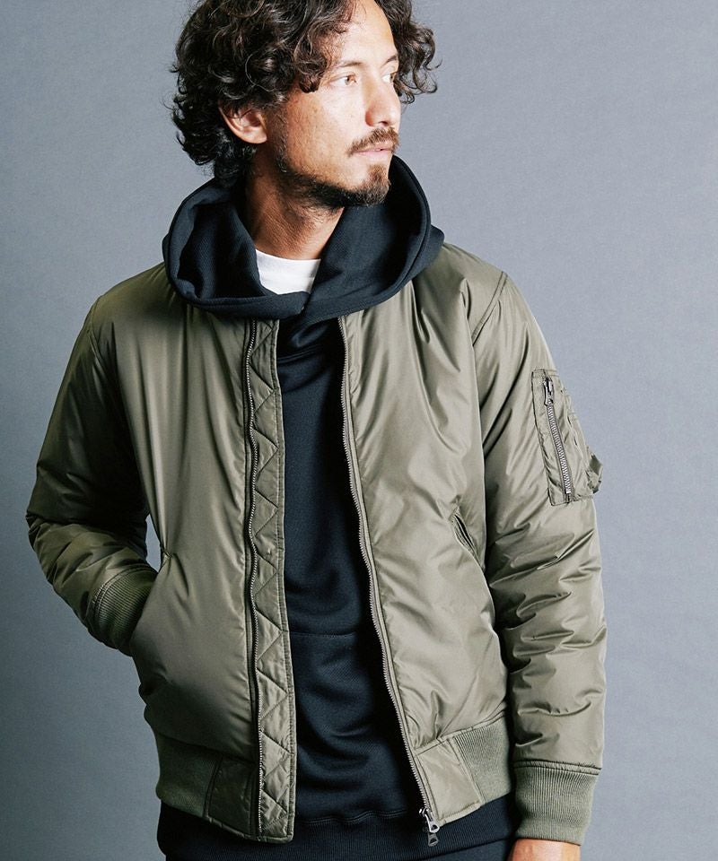 30%OFF【Magine(マージン)】NYLON THINSULATE ZIP MA-1 JKT ジャケット