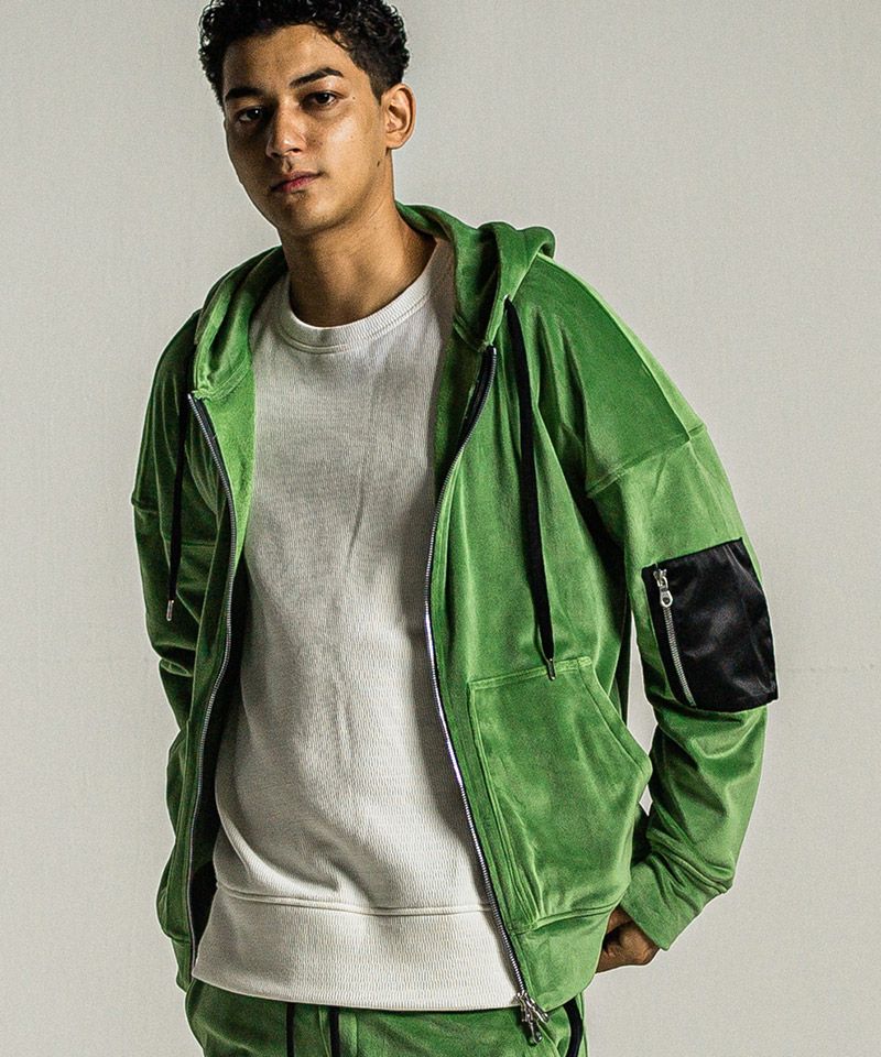resound clothing 七分丈パーカー wjkakm リサウンド 50%OFF【RESOUND CLOTHING(リサウンドクロージング)】veloursfleece