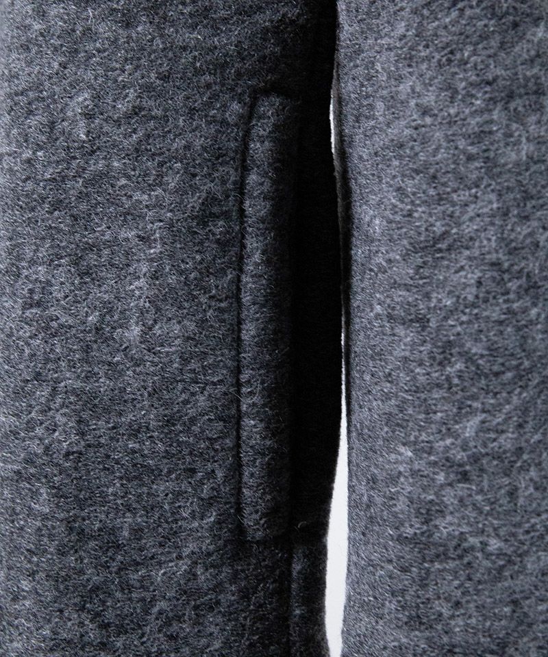 50%OFF【Magine(マージン)】SHETLAND WOOL SLIVER KNIT STAND ZIP