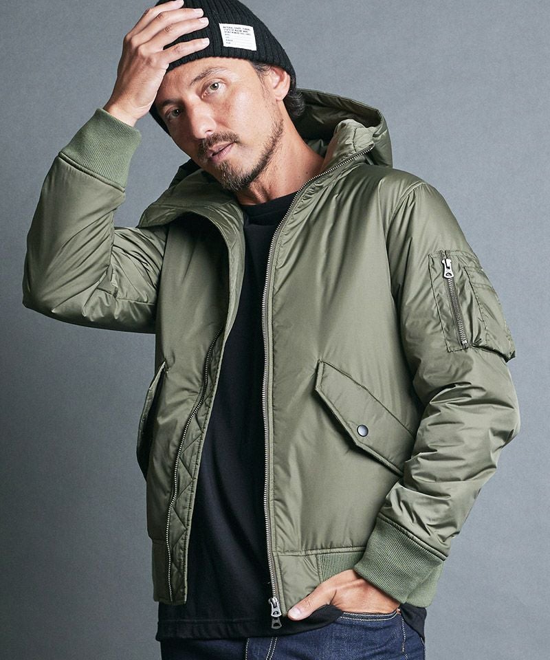 【Magine(マージン)】MA-1 ジャケット(MGN-232-005) 30%OFF【Magine(マージン)】NYLON THINSULATE HOOD MA-1 JKT