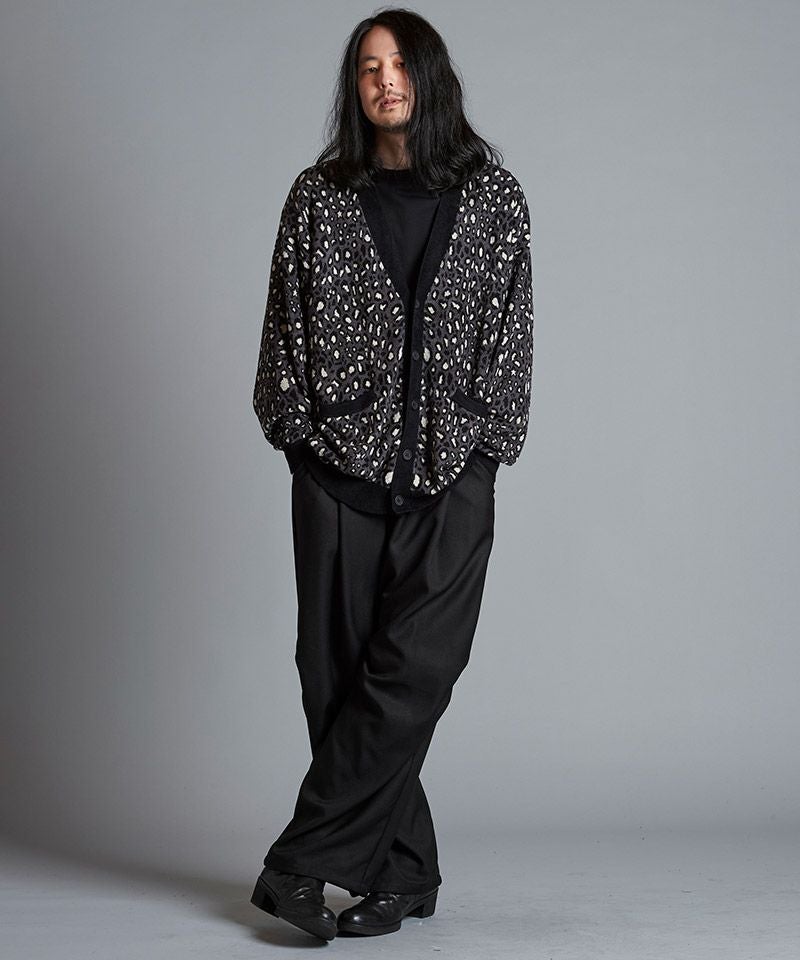 50%OFF【NO ID.(ノーアイディー)】 ﾚｵﾊﾟｰﾄﾞｼﾞｬｶﾞｰﾄﾞC-D カーディガン