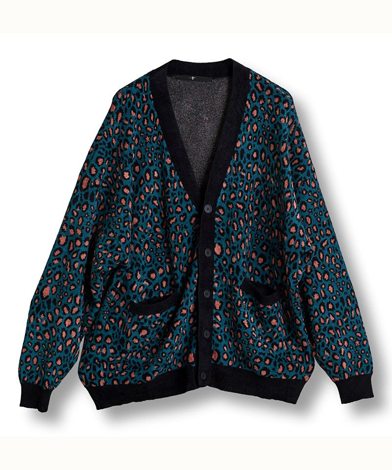 50%OFF【NO ID.(ノーアイディー)】 ﾚｵﾊﾟｰﾄﾞｼﾞｬｶﾞｰﾄﾞC-D カーディガン